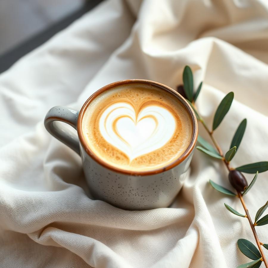Latte with heart